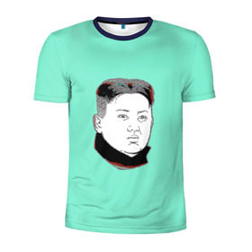 Мужская футболка 3D спортивная с принтом Ким чен ын в Кировске, 100% полиэстер с улучшенными характеристиками | приталенный силуэт, круглая горловина, широкие плечи, сужается к линии бедра | 