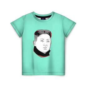 Детская футболка 3D с принтом Ким чен ын в Кировске, 100% гипоаллергенный полиэфир | прямой крой, круглый вырез горловины, длина до линии бедер, чуть спущенное плечо, ткань немного тянется | 
