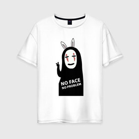 Женская футболка хлопок Oversize с принтом Унесенные призраками в Кировске, 100% хлопок | свободный крой, круглый ворот, спущенный рукав, длина до линии бедер
 | spirited away | миядзаки | хаяо