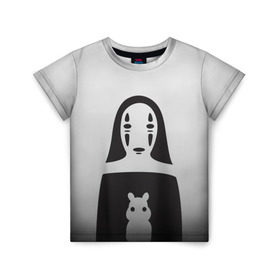 Детская футболка 3D с принтом Унесенные призраками в Кировске, 100% гипоаллергенный полиэфир | прямой крой, круглый вырез горловины, длина до линии бедер, чуть спущенное плечо, ткань немного тянется | spirited away | миядзаки | хаяо