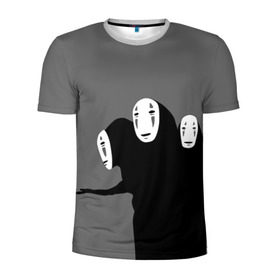 Мужская футболка 3D спортивная с принтом Унесенные призраками в Кировске, 100% полиэстер с улучшенными характеристиками | приталенный силуэт, круглая горловина, широкие плечи, сужается к линии бедра | spirited away | миядзаки | хаяо