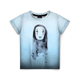 Детская футболка 3D с принтом Унесенные призраками в Кировске, 100% гипоаллергенный полиэфир | прямой крой, круглый вырез горловины, длина до линии бедер, чуть спущенное плечо, ткань немного тянется | Тематика изображения на принте: spirited away | миядзаки | хаяо