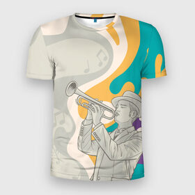 Мужская футболка 3D спортивная с принтом love saxophone в Кировске, 100% полиэстер с улучшенными характеристиками | приталенный силуэт, круглая горловина, широкие плечи, сужается к линии бедра | саксофон | саксофонист