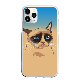 Чехол для iPhone 11 Pro Max матовый с принтом Grumpy cat ART в Кировске, Силикон |  | Тематика изображения на принте: cat | grumpy | грустный кот | киса | кот | котэ | котяра | кошка | мем | сердитый кот