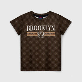 Детская футболка 3D с принтом Brooklyn в Кировске, 100% гипоаллергенный полиэфир | прямой крой, круглый вырез горловины, длина до линии бедер, чуть спущенное плечо, ткань немного тянется | brooklyn | америка | бруклин | город бруклин | сша | узор | узоры