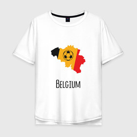 Мужская футболка хлопок Oversize с принтом Бельгия в Кировске, 100% хлопок | свободный крой, круглый ворот, “спинка” длиннее передней части | Тематика изображения на принте: 