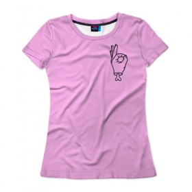 Женская футболка 3D с принтом Zero Death Pink в Кировске, 100% полиэфир ( синтетическое хлопкоподобное полотно) | прямой крой, круглый вырез горловины, длина до линии бедер | Тематика изображения на принте: 