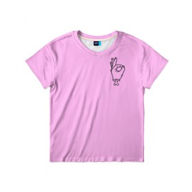 Детская футболка 3D с принтом Zero Death Pink в Кировске, 100% гипоаллергенный полиэфир | прямой крой, круглый вырез горловины, длина до линии бедер, чуть спущенное плечо, ткань немного тянется | Тематика изображения на принте: 