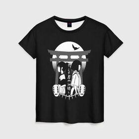 Женская футболка 3D с принтом Унесённые призраками в Кировске, 100% полиэфир ( синтетическое хлопкоподобное полотно) | прямой крой, круглый вырез горловины, длина до линии бедер | spirited away | миядзаки | хаяо