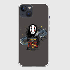 Чехол для iPhone 13 с принтом Каонаси, дракон и дворец в Кировске,  |  | spirited away | миядзаки | хаяо