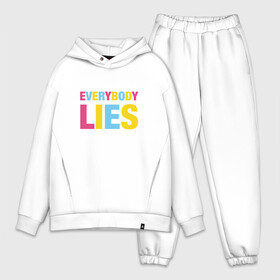 Мужской костюм хлопок OVERSIZE с принтом Доктор Хаус в Кировске,  |  | everybody lies | house m.d. | все лгут | доктор хаус | хью лори