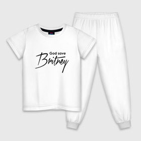 Детская пижама хлопок с принтом God save Britney в Кировске, 100% хлопок |  брюки и футболка прямого кроя, без карманов, на брюках мягкая резинка на поясе и по низу штанин
 | baby one more time | britney spears | oops | бритни спирс