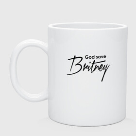 Кружка керамическая с принтом God save Britney в Кировске, керамика | объем — 330 мл, диаметр — 80 мм. Принт наносится на бока кружки, можно сделать два разных изображения | baby one more time | britney spears | oops | бритни спирс