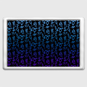 Магнит 45*70 с принтом Blue runes в Кировске, Пластик | Размер: 78*52 мм; Размер печати: 70*45 | freeform | shadowhunters | доминик шервуд | клэри фрэй | кэтрин макнамара | фэнтази
