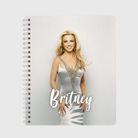 Тетрадь с принтом Britney _ в Кировске, 100% бумага | 48 листов, плотность листов — 60 г/м2, плотность картонной обложки — 250 г/м2. Листы скреплены сбоку удобной пружинной спиралью. Уголки страниц и обложки скругленные. Цвет линий — светло-серый
 | baby one more time | britney spears | oops | бритни спирс