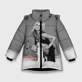 Зимняя куртка для девочек 3D с принтом Britney _ в Кировске, ткань верха — 100% полиэстер; подклад — 100% полиэстер, утеплитель — 100% полиэстер. | длина ниже бедра, удлиненная спинка, воротник стойка и отстегивающийся капюшон. Есть боковые карманы с листочкой на кнопках, утяжки по низу изделия и внутренний карман на молнии. 

Предусмотрены светоотражающий принт на спинке, радужный светоотражающий элемент на пуллере молнии и на резинке для утяжки. | Тематика изображения на принте: baby one more time | britney spears | oops | бритни спирс