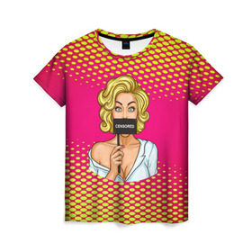 Женская футболка 3D с принтом Pop Art в Кировске, 100% полиэфир ( синтетическое хлопкоподобное полотно) | прямой крой, круглый вырез горловины, длина до линии бедер | 