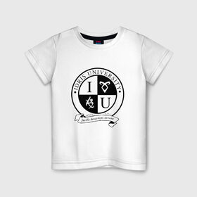 Детская футболка хлопок с принтом Idris University в Кировске, 100% хлопок | круглый вырез горловины, полуприлегающий силуэт, длина до линии бедер | freeform | shadowhunters | доминик шервуд | клэри фрэй | кэтрин макнамара | фэнтази