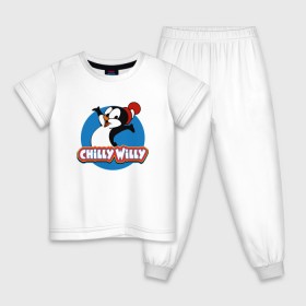 Детская пижама хлопок с принтом Чилли Вилли в Кировске, 100% хлопок |  брюки и футболка прямого кроя, без карманов, на брюках мягкая резинка на поясе и по низу штанин
 | chili vili | chilli willi | chilly willy | пингвин | пингвиненок | чили вили | чилли вилли