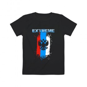 Детская футболка хлопок с принтом Extreme в Кировске, 100% хлопок | круглый вырез горловины, полуприлегающий силуэт, длина до линии бедер | 
