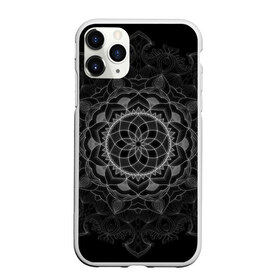 Чехол для iPhone 11 Pro матовый с принтом Мандала в Кировске, Силикон |  | black | circle | draw | flower | ink | mandala | ornament | pattern | абстракт | геометрия | жизнь | круг | круговой | орнамент | паттерн | симметрия | узоры | цветок | чернила