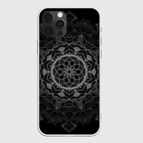 Чехол для iPhone 12 Pro Max с принтом Мандала в Кировске, Силикон |  | black | circle | draw | flower | ink | mandala | ornament | pattern | абстракт | геометрия | жизнь | круг | круговой | орнамент | паттерн | симметрия | узоры | цветок | чернила