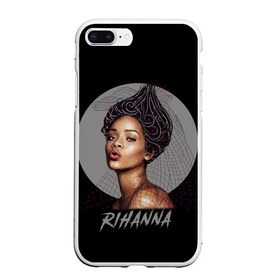 Чехол для iPhone 7Plus/8 Plus матовый с принтом Rihanna в Кировске, Силикон | Область печати: задняя сторона чехла, без боковых панелей | Тематика изображения на принте: rihanna | риана | рианна