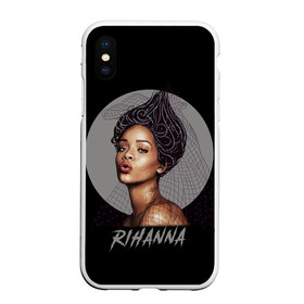 Чехол для iPhone XS Max матовый с принтом Rihanna в Кировске, Силикон | Область печати: задняя сторона чехла, без боковых панелей | Тематика изображения на принте: rihanna | риана | рианна