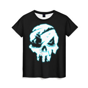 Женская футболка 3D с принтом Sea of Thieves в Кировске, 100% полиэфир ( синтетическое хлопкоподобное полотно) | прямой крой, круглый вырез горловины, длина до линии бедер | action | adventure | боевик | графика | мульт | остров | пираты | череп