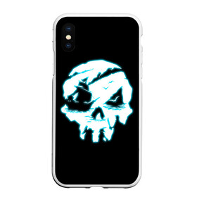 Чехол для iPhone XS Max матовый с принтом Sea of Thieves в Кировске, Силикон | Область печати: задняя сторона чехла, без боковых панелей | action | adventure | боевик | графика | мульт | остров | пираты | череп