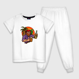 Детская пижама хлопок с принтом Пират в Кировске, 100% хлопок |  брюки и футболка прямого кроя, без карманов, на брюках мягкая резинка на поясе и по низу штанин
 | летние | летняя | лето | море | морская | морские | пират | пираты | попугай