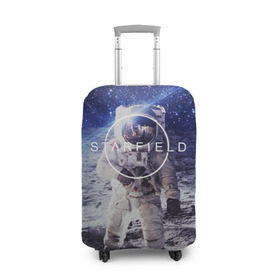 Чехол для чемодана 3D с принтом STARFIELD в Кировске, 86% полиэфир, 14% спандекс | двустороннее нанесение принта, прорези для ручек и колес | 2019 | 2020 | bethesda | logo | space | starfield | звезды | игра | космонавт | космос | логотип | старфиелд