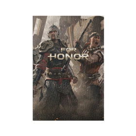 Обложка для паспорта матовая кожа с принтом FOR HONOR в Кировске, натуральная матовая кожа | размер 19,3 х 13,7 см; прозрачные пластиковые крепления | Тематика изображения на принте: for honor | викинги | игра | рыцари | средневековье | япония