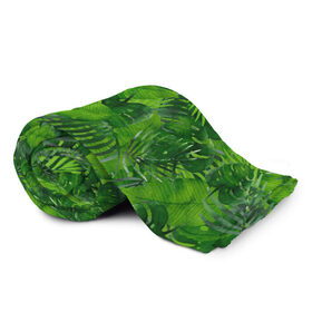 Плед 3D с принтом Тропики в Кировске, 100% полиэстер | закругленные углы, все края обработаны. Ткань не мнется и не растягивается | джунгли | зелень | лес | листья | тропики