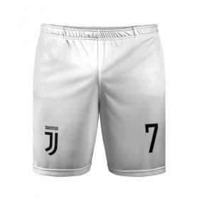 Мужские шорты 3D спортивные с принтом Ronaldo Juventus в Кировске,  |  | 
