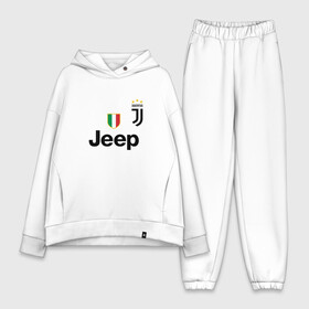 Женский костюм хлопок Oversize с принтом RONALDO JUVE SPORT в Кировске,  |  | cr7 | fc | football | football club | juventus | ronaldo | sport | роналдо | спорт | спортивные | униформа | фирменные цвета | фк | футбол | футбольный клуб | ювентус