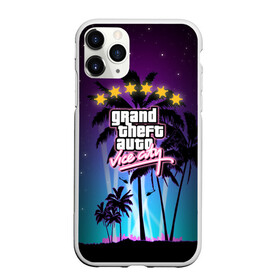 Чехол для iPhone 11 Pro матовый с принтом GTA Vice City в Кировске, Силикон |  | 5 звезд | auto | grand | gta | theft | vice city |   лето | вай сити | вертолеты | гта | звезды | логотип | надпись | пальмы | пляжная | рисунок | розыск | рубашка | томми версетти