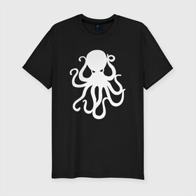 Мужская футболка премиум с принтом Осьминог в Кировске, 92% хлопок, 8% лайкра | приталенный силуэт, круглый вырез ворота, длина до линии бедра, короткий рукав | mark hoppus | octopus | марк хоппус | осьминог