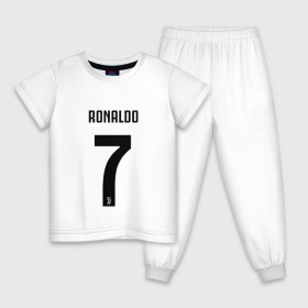 Детская пижама хлопок с принтом RONALDO JUVE SPORT в Кировске, 100% хлопок |  брюки и футболка прямого кроя, без карманов, на брюках мягкая резинка на поясе и по низу штанин
 | club | cr7 | fc | football | ronaldo | sport | криштиану роналду | роналдо | спорт | фк | форма | футбольный клуб | ювентус