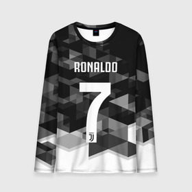 Мужской лонгслив 3D с принтом RONALDO JUVE SPORT в Кировске, 100% полиэстер | длинные рукава, круглый вырез горловины, полуприлегающий силуэт | cr7 | fc | клуб | криштиану роналду | роналдо | фк | ювентус