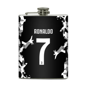 Фляга с принтом RONALDO JUVE SPORT в Кировске, металлический корпус | емкость 0,22 л, размер 125 х 94 мм. Виниловая наклейка запечатывается полностью | cr7 | fc | football | ronaldo | sport | криштиану роналду | роналдо | фк | форма | футбольный клуб | ювентус