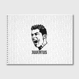 Альбом для рисования с принтом RONALDO JUVE SPORT в Кировске, 100% бумага
 | матовая бумага, плотность 200 мг. | Тематика изображения на принте: cr7 | fc | клуб | криштиану роналду | роналдо | фк | ювентус