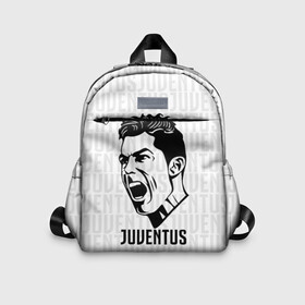 Детский рюкзак 3D с принтом RONALDO JUVE SPORT в Кировске, 100% полиэстер | лямки с регулируемой длиной, сверху петелька, чтобы рюкзак можно было повесить на вешалку. Основное отделение закрывается на молнию, как и внешний карман. Внутри дополнительный карман. По бокам два дополнительных кармашка | Тематика изображения на принте: cr7 | fc | клуб | криштиану роналду | роналдо | фк | ювентус