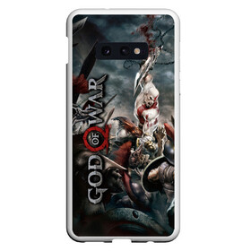 Чехол для Samsung S10E с принтом God of War в Кировске, Силикон | Область печати: задняя сторона чехла, без боковых панелей | atreus | god of war | god of war 4 | gow | kratos | ps4 | атрей | бог войны | гов | зы4 | кратос | левиафан | мальчик | мимир | мировой змей | пиратs | руны | эксклюзив