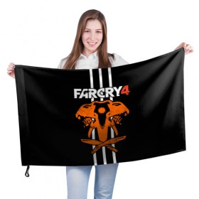 Флаг 3D с принтом Far Cry 4 в Кировске, 100% полиэстер | плотность ткани — 95 г/м2, размер — 67 х 109 см. Принт наносится с одной стороны | action | far cry 4 | армия | гималаи | гирокоптер | мин | мир | открытый | франшиза | ховеркрафт | шутер