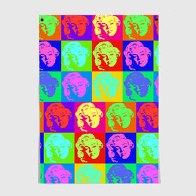 Постер с принтом pop-art Marilyn Monroe в Кировске, 100% бумага
 | бумага, плотность 150 мг. Матовая, но за счет высокого коэффициента гладкости имеет небольшой блеск и дает на свету блики, но в отличии от глянцевой бумаги не покрыта лаком | marilyn monroe | pop art | мэрилин монро | поп арт
