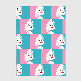 Постер с принтом Marilyn Monroe в Кировске, 100% бумага
 | бумага, плотность 150 мг. Матовая, но за счет высокого коэффициента гладкости имеет небольшой блеск и дает на свету блики, но в отличии от глянцевой бумаги не покрыта лаком | marilyn monroe | pop art | мэрилин монро | поп арт