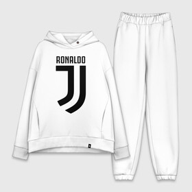 Женский костюм хлопок Oversize с принтом RONALDO JUVE SPORT в Кировске,  |  | cr7 | fc | клуб | криштиану роналду | роналдо | фк | ювентус