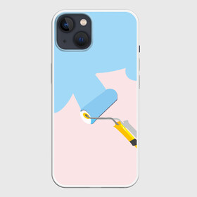 Чехол для iPhone 13 с принтом Больше красок в Кировске,  |  | валик | дизайнер | краска | краски | креатив | креативный дизайн | маляр | прикол | пятно | розовый | сочный | тренд | цвет | яркость