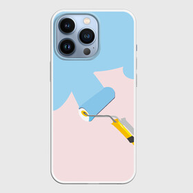 Чехол для iPhone 13 Pro с принтом Больше красок в Кировске,  |  | валик | дизайнер | краска | краски | креатив | креативный дизайн | маляр | прикол | пятно | розовый | сочный | тренд | цвет | яркость